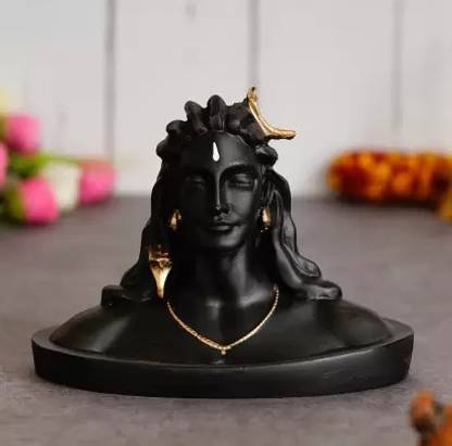 ONRR Collections Adiyogi fengshui marble statue for knowledge healthy vibes and good luck purity Decorative Showpiece  -  8 cm