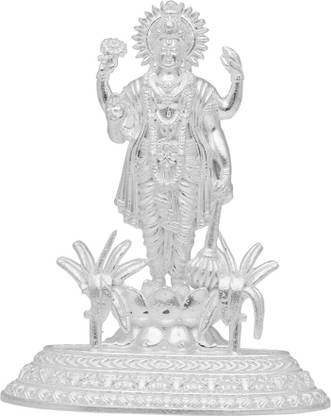 Sri Jagdamba Pearls Vishnu Silver Idols Decorative Showpiece  -  2.5 cm