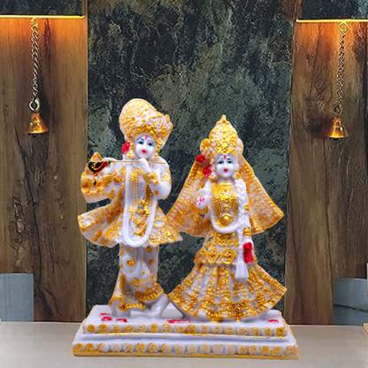 Flipkart SmartBuy Radha Krishna Idol | Handcrafted Murti for Home Decor, Pooja Room & Gift Purpose Decorative Showpiece  -  6 cm