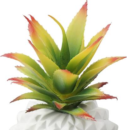 BNF Resin Pineapple Ornament Home Decor Object Decorative Item For Desktop White Decorative Showpiece  -  12 cm