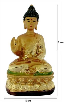 Vastu Art Vastu Fengshui Buddha in Abhaya Mudra ,Lord Gautam For Possitivness, Peace Decorative Showpiece  -  9 cm
