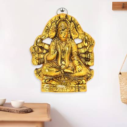 NOKTUS Panchmukhi Hanuman ji Murti / 5 Mukhi Hanuman/Panchmukhi Hanuman ji Wall Hanging Decorative Showpiece  -  12 cm