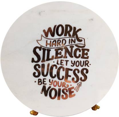 eshoppee Motivational Quotation for good luck,positivity,hardwork talent on Marble Decorative Showpiece  -  11.5 cm