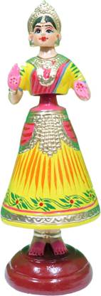 IndiaFx Kondapalli Handmade Dancing Doll Decorative Showpiece  -  33 cm