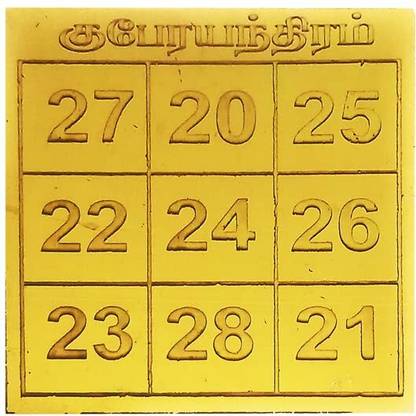 LeoTraders Kubera Copper Yantram with Number | Kubera Yantra for Poojaroom/ Your Pocket Copper Yantra
