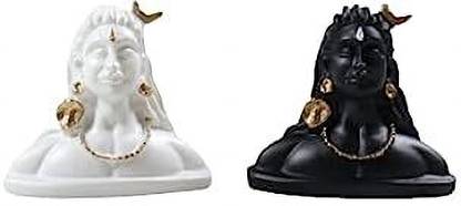 Vaishno Adiyogi Shiva Shankar Idol Statue Figure,Suitable for Home Decor, Car Dashboard Decorative Showpiece  -  5 cm