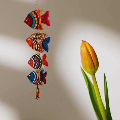 Sohibe Traditional Jaipuri Handmade Colorful Wall Décor Hanging F2 Decorative Showpiece  -  50 cm
