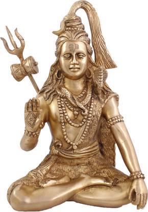 ARIHANT CRAFT Hindu God Shiva Idol Bhole Baba Statue Lord Mahadev Sculpture Hand Work Decorative Showpiece - 29.5 cm