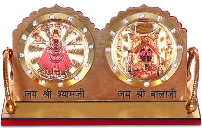 Awesome Craft Khatu Shyam idol or Balaji Round Photo Shape for Car Dashboard Decorative Showpiece  -  9 cm