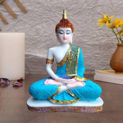 GOLDILUXE Buddha statue for Home decor living room study room office marriage gift items Decorative Showpiece  -  22 cm