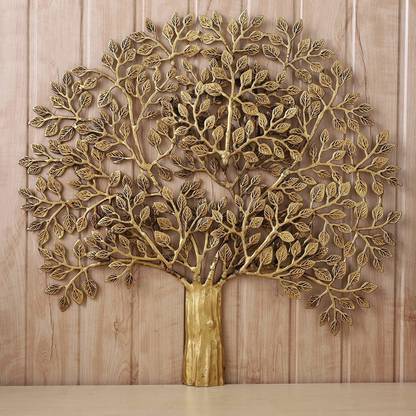 Jaszz Art Kalarambh Brass Tree with Beautiful Birds Flowers Decorative Kalpvriksh Tree Decorative Showpiece  -  60 cm