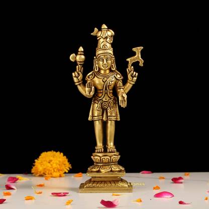 sudarshanarts 8" Shiva Statue, Lord Shiva, Adiyogi Statue, Standing Shiva, Mahadev Statue Decorative Showpiece  -  20 cm