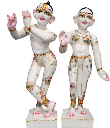 krishnagallery1 Iskon Radha Krishna Statue, Radhey Shyam Idol for Home Temple, Decorative Showpiece  -  30 cm