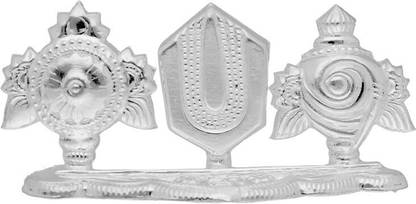 Sri Jagdamba Pearls SILVER VISHNU CHAKRAM Decorative Showpiece  -  3.81 cm