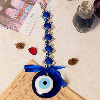 mypoojabox Feng Shui Turtle Evil Eye Hanging Decorative Showpiece  -  23 cm