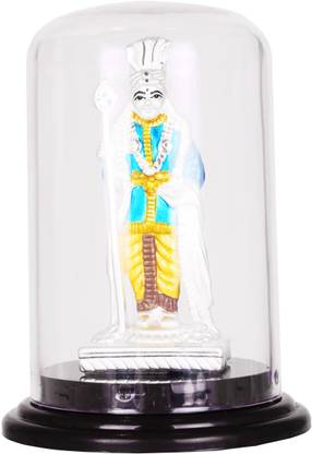 SILVERSPOT JEWEL 999 Pure Silver Beautiful VIGRAHAM Murugan/Subrahmanya /Kartikey Base Idol Decorative Showpiece  -  4 cm