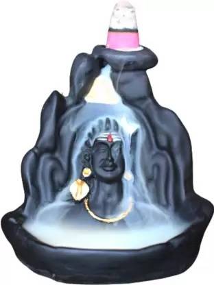 cronec LORD SHIVA Adiyogi smoke Fountain with 20 smoke cones Decorative Showpiece  -  10 cm