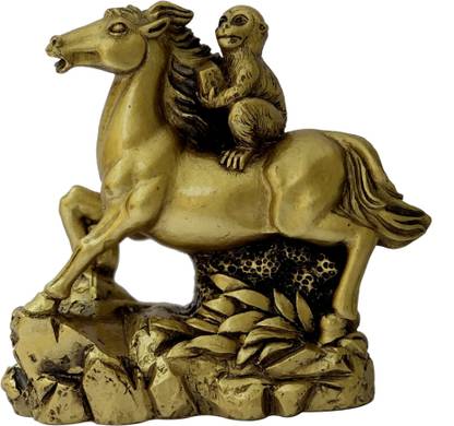 Vastu Art Vastu / Feng Shui / Monkey On Victory Horse For Promotion, Increment, Success & Good Luck Decorative Showpiece  -  12 cm