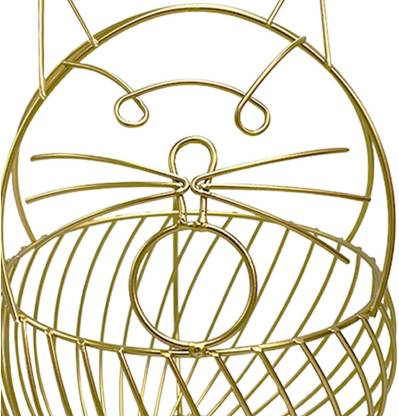 BNF Fruit Basket Holder Rack Storage Stand Vegetable Bowl Dining Table gold Decorative Showpiece  -  5 cm