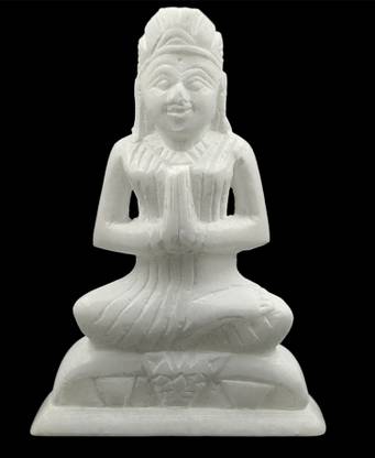 MAA MANSA DEVI parvati white marbal Decorative Showpiece  -  16.5 cm