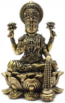 The Spiritual Living Maa Laxmi Idol | Laxmi Mata Murti | Brass Idol | Idol for Mandir , Home & Office Decorative Showpiece  -  5.1 cm
