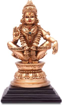SASTHA MART Ayyappan Idol, Ayyappan Statue, Iyappan Decorative Showpiece  -  18 cm
