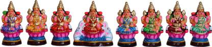 unikk Ashtalakshmi Set Paper Mache Navarathri Golu Doll Decorative Showpiece  -  18 cm