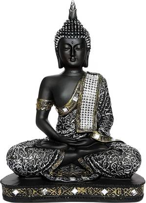 AtEvent Black Gold buddha - 02 Decorative Showpiece  -  22 cm