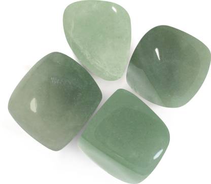 SOLAVA Original Green Aventurine Stone Tumble - 4 Piece Natural Green Crystal Tumble Decorative Showpiece  -  2 cm