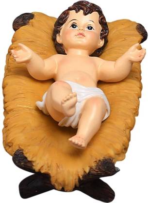 BNF Birth of Jesus Statue Boy Doll Crafts Figurine for Party Indoor Outdoor Decorative Showpiece  -  5 cm