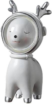 Lyla Resin Animal Statue Display Ornaments Home Desktop Decor Deer 13.6x9.67x20cm Decorative Showpiece  -  10 cm