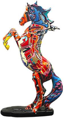 Lyla 3D Horse Figurine Horses Statue Good Fortune Resin Sculpture Modern Ornament Decorative Showpiece  -  5 cm