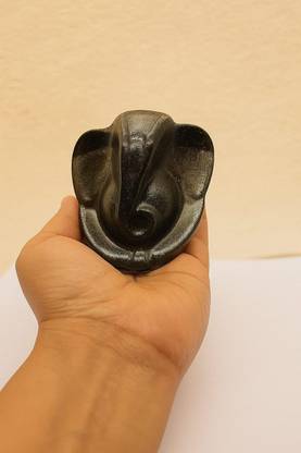 TSS The Sanatan Setu Raw Pyrite Ganesha Idol | for Home, Office, Car & Pooja Mandir Decorative Showpiece  -  7.6 cm