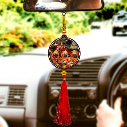 GiftzLane Lord Vaishno Devi Hanging idol for Car and Home Decorative Showpiece  -  3 cm