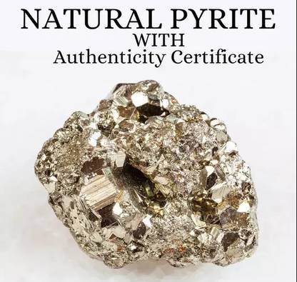 VIBESLE Natural Pyrite 30-50 Gram Raw Rough Cluster Peru Pyrite for Healing/Vastu/Gifts Decorative Showpiece  -  10 cm