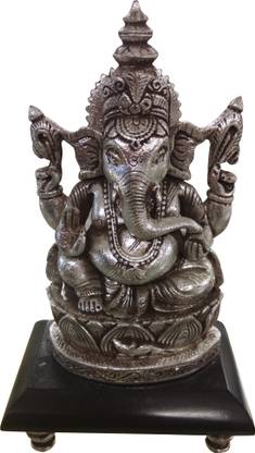 sai creations Ganesh Ji Plum Wood God Idol Large Decorative Showpiece  -  22 cm