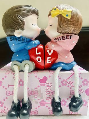 SIGNET COLLECTION Sweet LoveDoll Set, Hanging Long Leg Couple Dolls, Romantic & Gift Item. Decorative Showpiece  -  8 cm