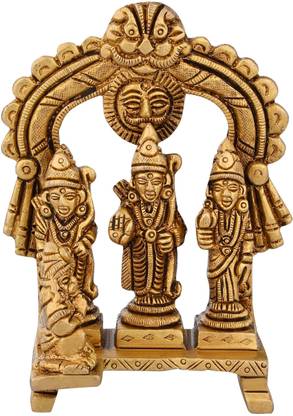 Shreeyash Ram Darbar Murti Ram Lakshman Sita Hanuman Statue Decorative Showpiece  -  10 cm