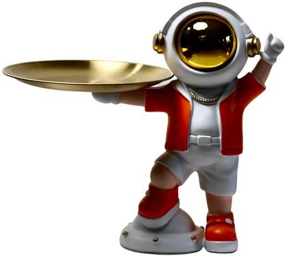 AMUSE LIVING Futuristic Astronaut Tray – Stylish & Functional Decor Decorative Showpiece  -  21 cm
