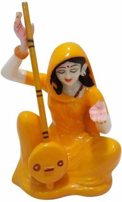 gifts for love Meera Bai Playing Musical Instrument Figurine Sculpture Decorative Showpiece  -  15 cm
