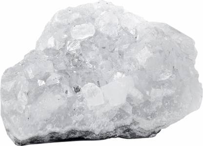 Shubhanjali Apophyllite Healing Crystal Geode Cluster Stone 100-150 Gm Approx,White Decorative Showpiece  -  6 cm