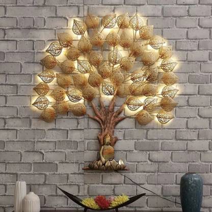 Hansart Special Buddha Tree With Backlit Wall Art