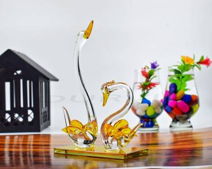OURVIC Duck Pair With Slabe Decorative Showpiece  -  15 cm