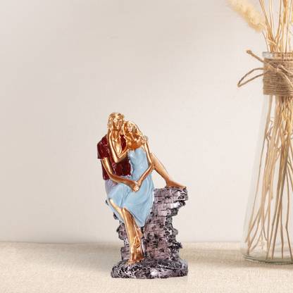 BECKON VENTURE Valentine Romentic Love Couple Statue for home decor Showpieces|Love couple statue gift|Love couple showpiece|Romantic couple statue|decoration items for house|handicraft home decor|showpiece figurine |table decorations items|decorative items for room in Racks & Shelves handicraft items in Showpieces & Figurines| statues|statue gift|statue for home|Showpieces &Figurines|showpiece for bedroom| Showpiece for living room|showpiece for gift| Showpieces in home| Decorative Showpiece  -  24 cm