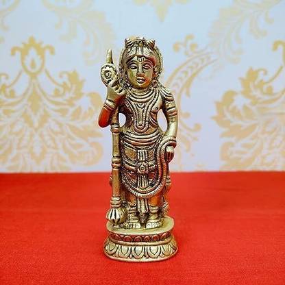 RAMA METAL BRASS UDUPI KRISHNA IDOL Decorative Showpiece  -  15 cm