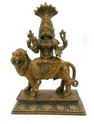 Bhunes Bronze Pratyangira Idols Narasimhi Pratyanigara Nikumbala Devi Prathingira Decorative Showpiece  -  22 cm