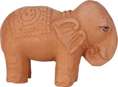 ARYA DEVA Terracotta Elephant Decorative Showpiece Handicraft Showpieces home décor Decorative Showpiece  -  20 cm