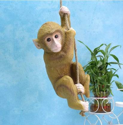 divine decore Devine Decor hanging monkey Indoor & Outdoor Decor Decorative Showpiece  -  30.48 cm