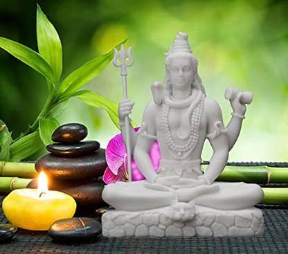 SN Handicrafts Polyresin Hand Printed Shiv ji Murti Decorative Showpiece  -  22.2 cm