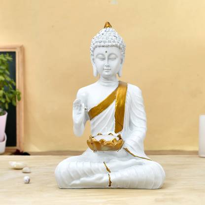 Craft Junction Blessing Samadhi Buddha Statue For Home Decor Decorative Showpiece  -  26 cm